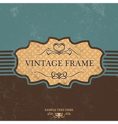 Vintage label design with retro background Vector Image
