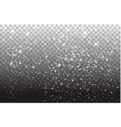 Winter falling snow isolated on transparent Vector Image