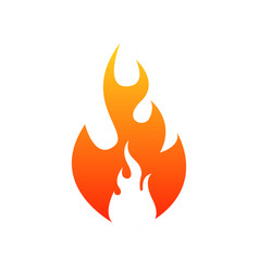 Fire flames icon fire silhouette and black fire Vector Image