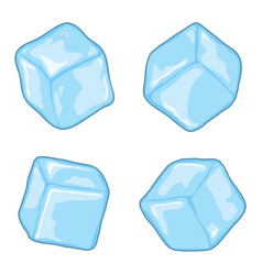 Ice cubes set Royalty Free Vector Image - VectorStock