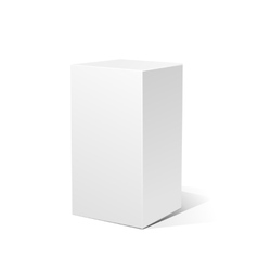 White 3d box Royalty Free Vector Image - VectorStock