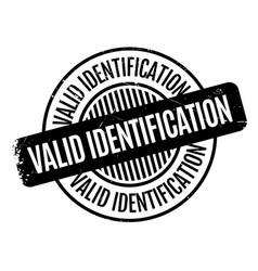 Valid identification rubber stamp Royalty Free Vector Image