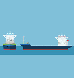 Cargo container ship side view freight Royalty Free Vector