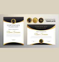 Black Gold Elegant Certificate Template Royalty Free Vector