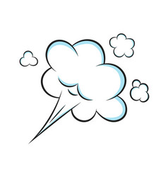 Smelling pop art comics cartoon fart cloud flat Vector Image