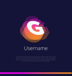 G letter origami logo gradient monogram strips Vector Image