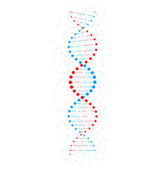 Abstract dna structure dna icon isolated on white Vector Image