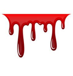 Blood drip cartoon halloween bloodstain isolated Vector Image