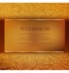 Gold vintage background Royalty Free Vector Image