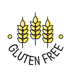 Gluten free signs no wheat no bread no cake Vector Image