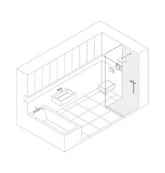 Isometric Bathroom Composition Royalty Free Vector Image