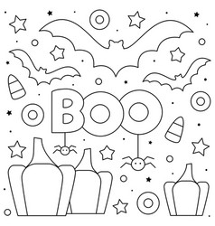 Halloween coloring page Royalty Free Vector Image