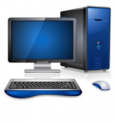 Computer workstation Royalty Free Vector Image