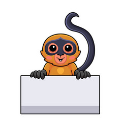Cute spider monkey cartoon posing Royalty Free Vector Image