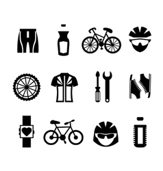 Bicycle icons set Royalty Free Vector Image - VectorStock
