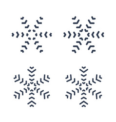 Gold snowflakes set isolated on black Royalty Free Vector