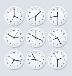 Realistic detailed 3d vintage color alarm clocks Vector Image