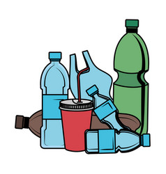 Plastic and disposables products garbage Vector Image