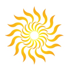 Gold Sun Logo Royalty Free Vector Image - VectorStock