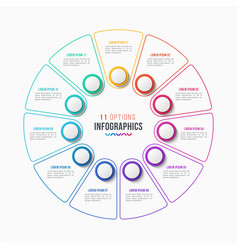 12 parts infographic design circle chart Vector Image