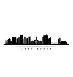 Fort worth usa skyline and landmarks silhouette Vector Image