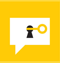 Phone and security key icon Royalty Free Vector Image