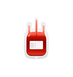 Plastic blood bag Donate concept Royalty Free Vector Image