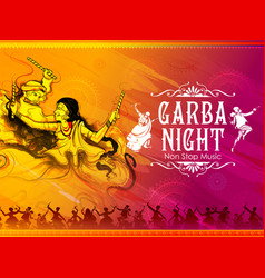 Dandiya night poster Royalty Free Vector Image