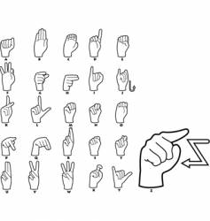 Sign language and the alphabetThe Letter v Vector Image