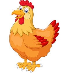 Chicken hen cute posing Royalty Free Vector Image