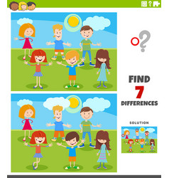 Differences educational game with cartoon children