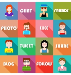Flat design people icon Royalty Free Vector Image