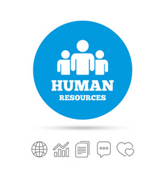 Human resources sign icon hr symbol Royalty Free Vector