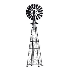 Rural windpump and water tank Royalty Free Vector Image