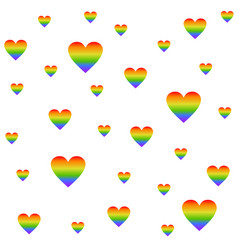 Rainbow striped seamless pattern lgbt flag Vector Image