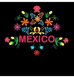 Mexico music skull and food elements Royalty Free Vector