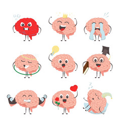 Brain characters king winner making sport Vector Image