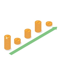 Server statistics isometric flow chart Royalty Free Vector