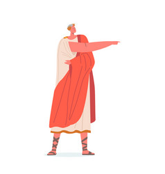 Roman emperor with thumb up Royalty Free Vector Image