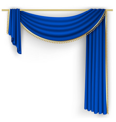 Blue curtain Royalty Free Vector Image - VectorStock