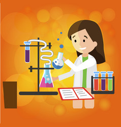 Cartoon medical chemist Royalty Free Vector Image