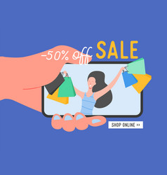 Mobile sale banner templates Royalty Free Vector Image