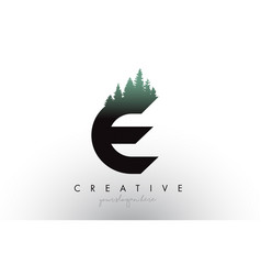 Creative z letter logo idea with pine forest Vector Image