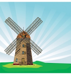 Windmills Royalty Free Vector Image - VectorStock