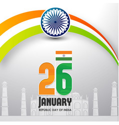 Indian republic day 26th january background Vector Image