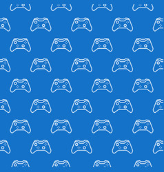 Cartoon silhouette gamepad seamless pattern Vector Image