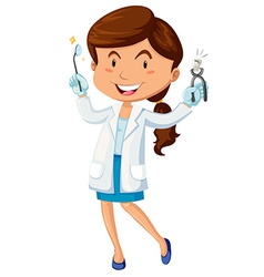 Smiling cartoon doctor Royalty Free Vector Image