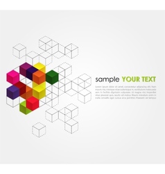 Abstract geometric seamless pattern with 3d cubes Vector Image