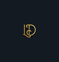 Elegant luxury initial letter ad logo Royalty Free Vector