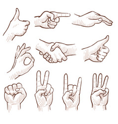 hand gestures sketch